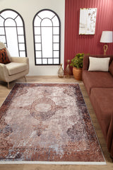 machine-washable-area-rug-Medallion-Collection-Bronze-Brown-JR1903