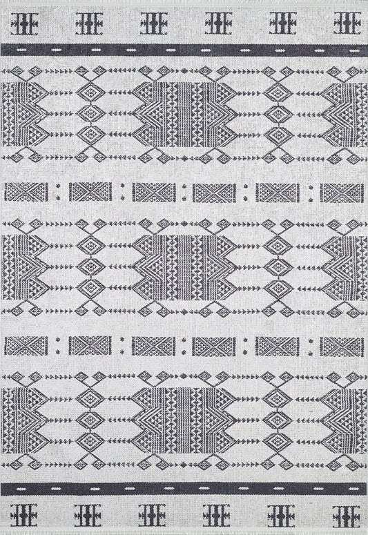 machine-washable-area-rug-Bohemian-Collection-Gray-Anthracite-JR1706