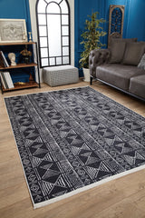 machine-washable-area-rug-Bohemian-Collection-Black-JR1722