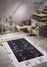 machine-washable-area-rug-Plaid-Modern-Collection-Bronze-Brown-JR1186