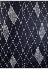 machine-washable-area-rug-Bohemian-Modern-Trellis-Lattice-Collection-Black-JR1037