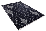 machine-washable-area-rug-Bohemian-Modern-Trellis-Lattice-Collection-Black-JR1037