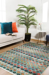 machine-washable-area-rug-Tribal-Ethnic-Collection-Green-JR1086