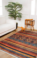 machine-washable-area-rug-Tribal-Ethnic-Stripe-Modern-Collection-Multicolor-Red-JR860