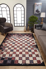 machine-washable-area-rug-Plaid-Modern-Collection-Black-Red-JR1573