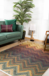 machine-washable-area-rug-Chevron-(v-şekli)-Modern-Collection-Green-Yellow-Gold-JR388