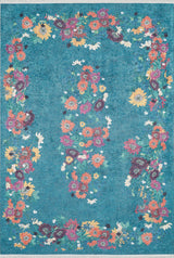 machine-washable-area-rug-Floral-Collection-Blue-Green-JR1674