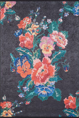 machine-washable-area-rug-Floral-Collection-Black-JR2001