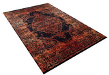 machine-washable-area-rug-Medallion-Collection-Orange-JR1490