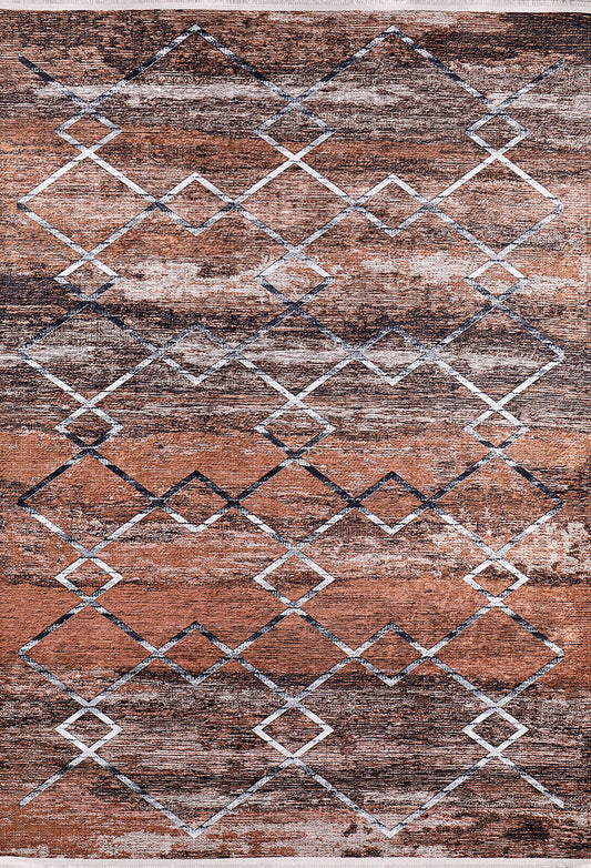 machine-washable-area-rug-Trellis-Lattice-Modern-Collection-Bronze-Brown-JR1184