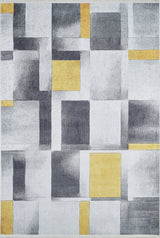 machine-washable-area-rug-Plaid-Modern-Collection-Gray-Anthracite-Yellow-Gold-JR1575