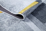 machine-washable-area-rug-Plaid-Modern-Collection-Gray-Anthracite-Yellow-Gold-JR1575