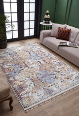 machine-washable-area-rug-Braided-Tassel-Collection-Cream-Beige-Blue-JR5044