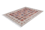 machine-washable-area-rug-Braided-Tassel-Collection-Red-Cream-Beige-JR5062