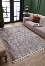 machine-washable-area-rug-Braided-Tassel-Collection-Bronze-Brown-Blue-JR5073