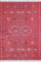 machine-washable-area-rug-Braided-Tassel-Collection-Red-JR5080