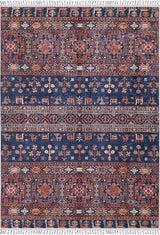 machine-washable-area-rug-Braided-Tassel-Collection-Red-Blue-JR5091