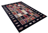 machine-washable-area-rug-Plaid-Modern-Patchwork-Collection-Red-Multicolor-JR820