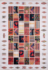 machine-washable-area-rug-Plaid-Patchwork-Modern-Collection-Multicolor-Red-JR830