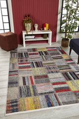 machine-washable-area-rug-Patchwork-Modern-Plaid-Collection-Multicolor-JR1620