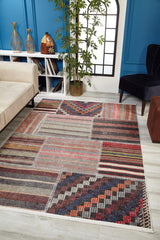 machine-washable-area-rug-Patchwork-Tribal-Ethnic-Collection-Multicolor-JR1622