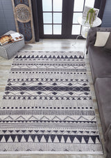 machine-washable-area-rug-Bohemian-Collection-Gray-Anthracite-JR1713